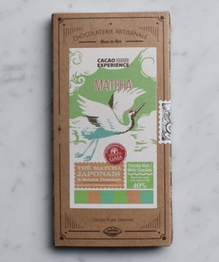 Cacao Experience India Idukki bianco 40% con tè Matcha