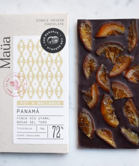 Maüa for Chocolate7 Panama fondente 72% con arancia candita