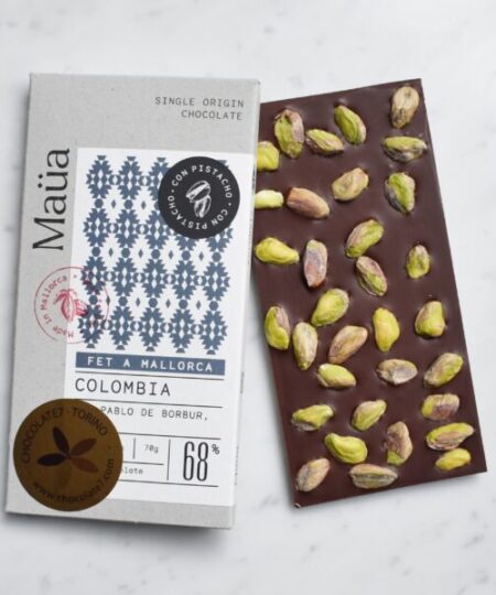 Maüa for Chocolate7 Colombia Boyaca fondente 68% con pistacchi