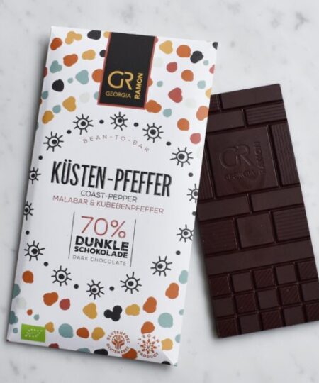 Georgia Ramon cioccolato fondente 70% con pepe Malabar e Cubeb