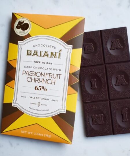 Baianì chocolates Brasile cioccolato fondente 65% con croccante al frutto della passione