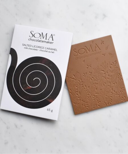 Soma cioccolato al latte con liquirizia e caramello salato