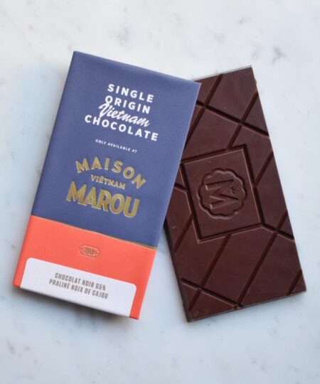 Marou Vietnam cioccolato fondente 65% ripieno di pralinato di anacardi